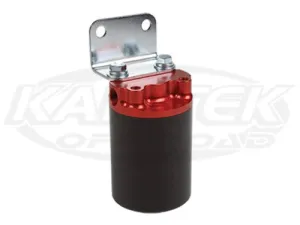 12319 - 100 Micron, 3/8" NPT Red/Black Canister Fuel Filter 6.125Ã“ tall x 3.75Ã“ diameter