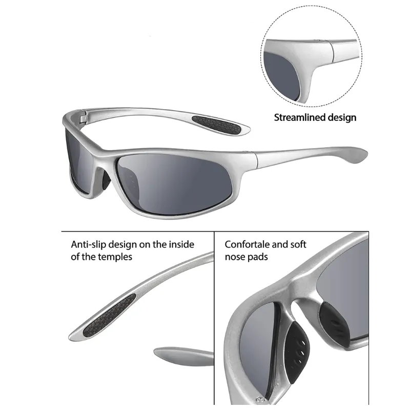 3 Pairs Polarized Sport Sunglasses - Driving Fishing Sports