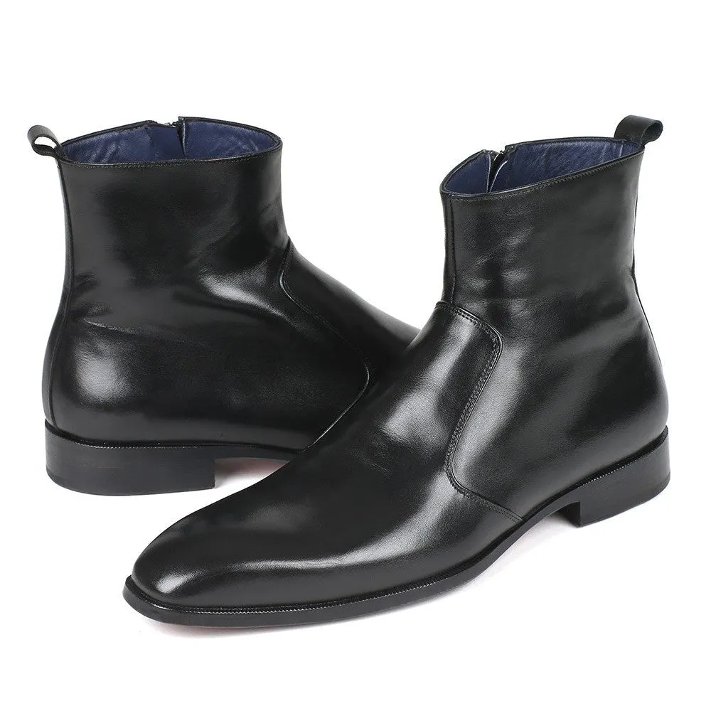 7 CM / 2.76 Inches CMR CHAMARIPA Chamaripa Men's Black Leather Elevator Boots with Side Zipper