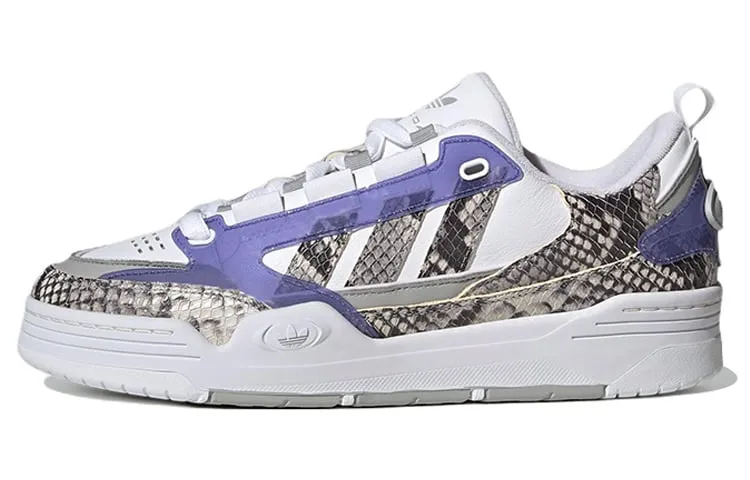 Adidas Originals Adi2000 Skateboarding Unisex Sneakers, White/Purple/Silver