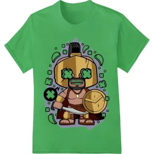 Adorable Cartoon Warrior Character Kids' Heat Transfer