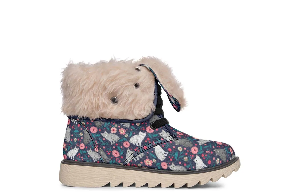 American Shorthair Cat Flower Polar Vibe Boots