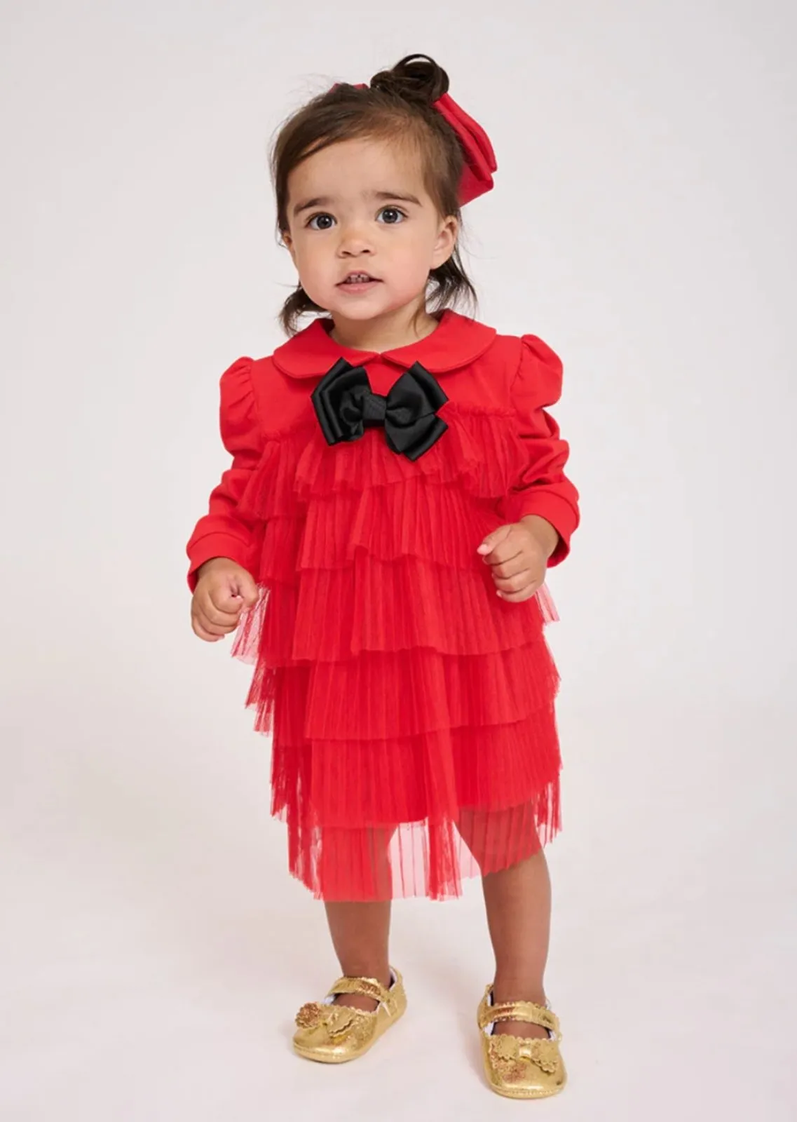 Angel's Face Baby and Youth Girls Red Tallulah Bow Dress