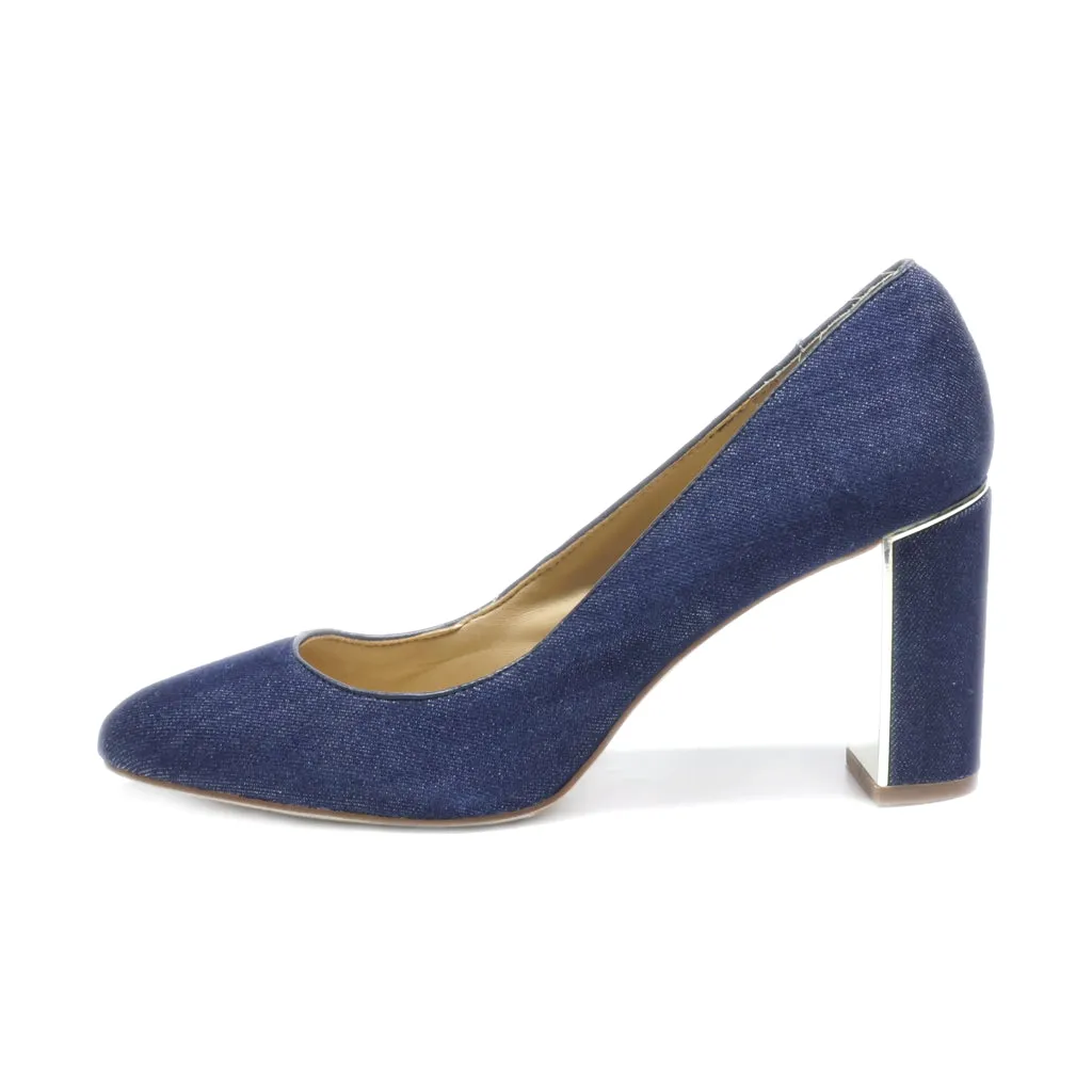 Ann Taylor Mid-Heel Shoes Canvas Blue Colour For Women