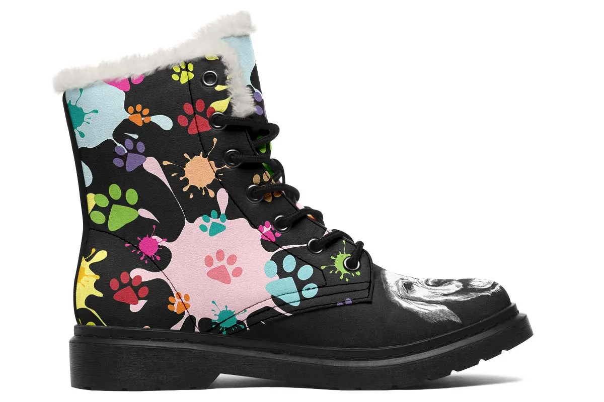 Artsy Labrador Winter Boots