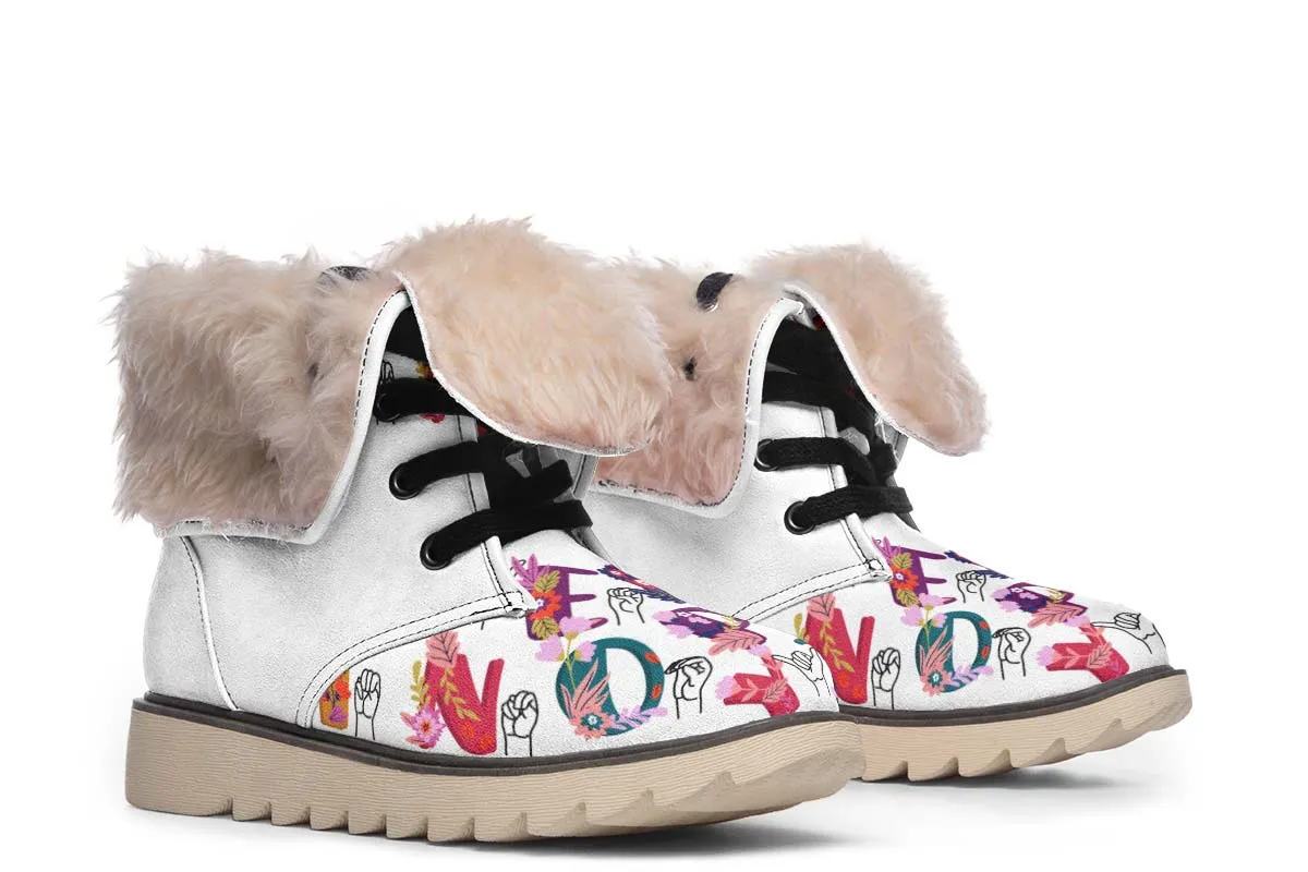 ASL Floral Alphabet Polar Vibe Boots