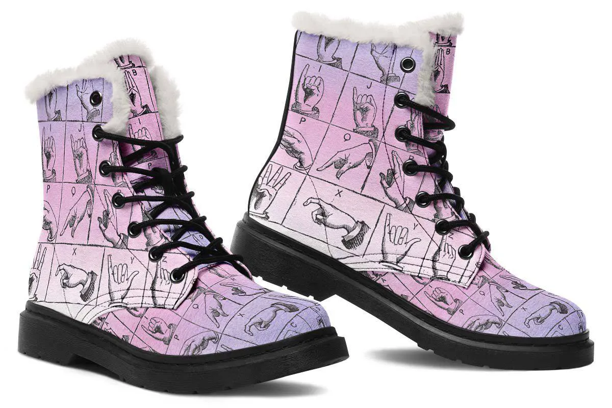 ASL Watercolor Winter Boots