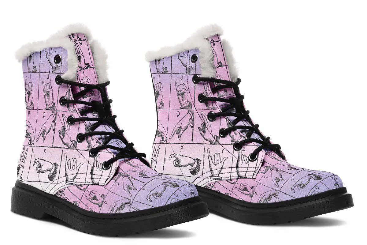 ASL Watercolor Winter Boots