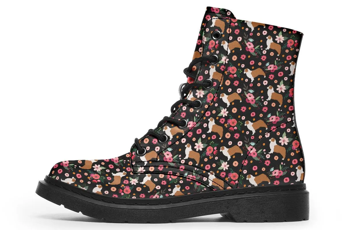 Australian Shepherd Flower Boots