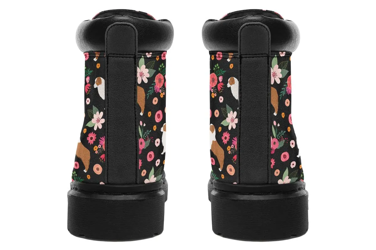 Australian Shepherd Flower Classic Vibe Boots