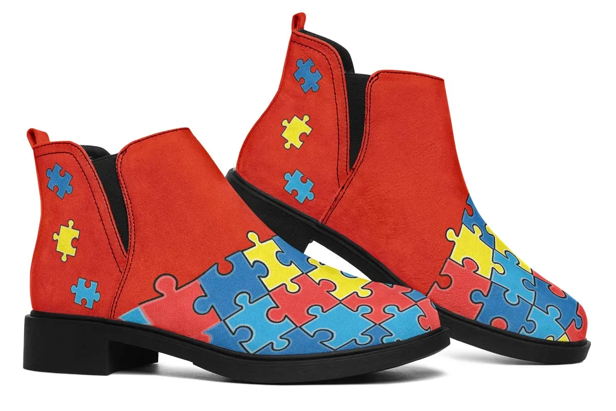 Autism Awareness Puzzle Neat Vibe Boots