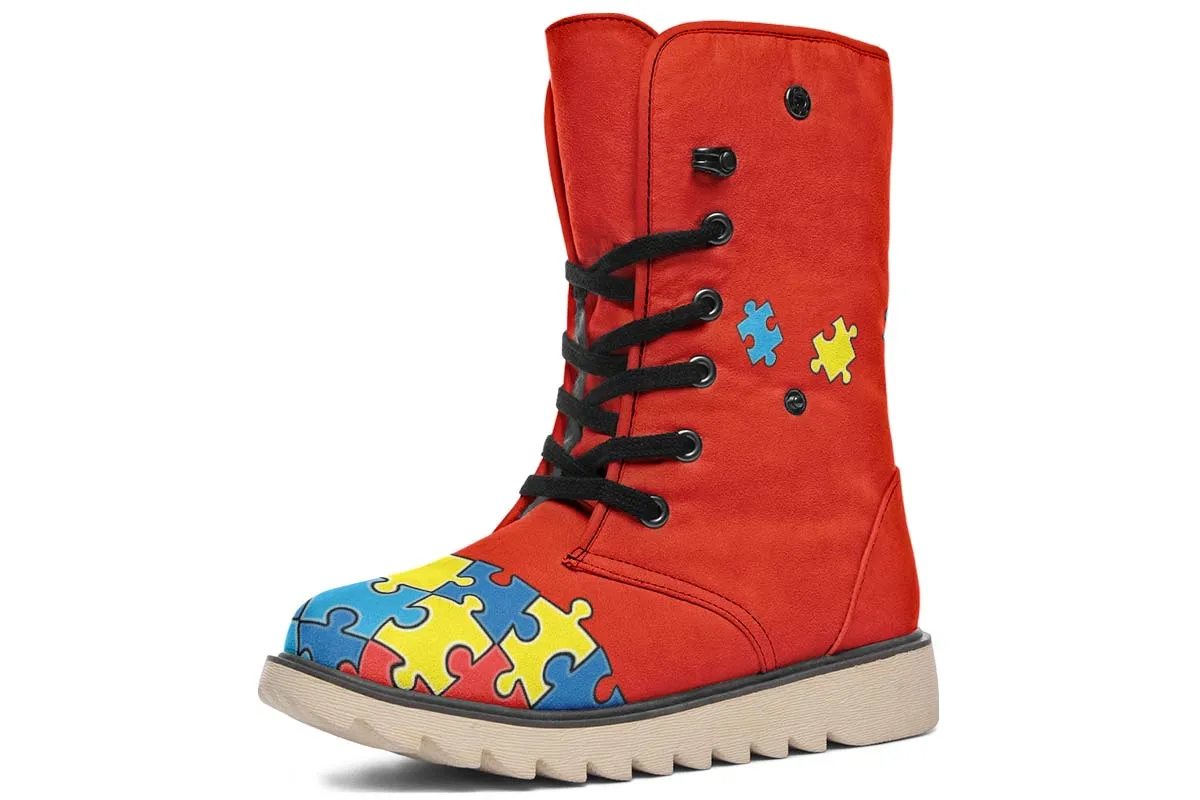 Autism Awareness Puzzle Polar Vibe Boots