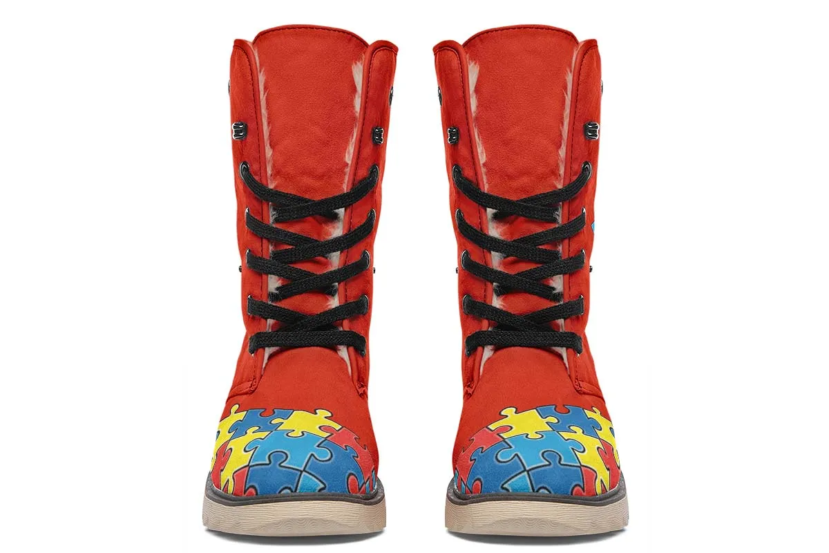 Autism Awareness Puzzle Polar Vibe Boots