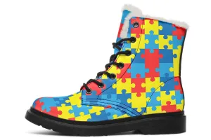 Autism Awareness Winter Boots