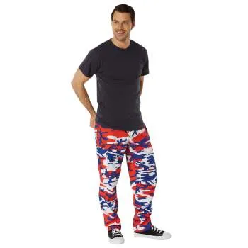 BDU Pants | Tactical Pants For Men | Red, White, & Blue Camouflage