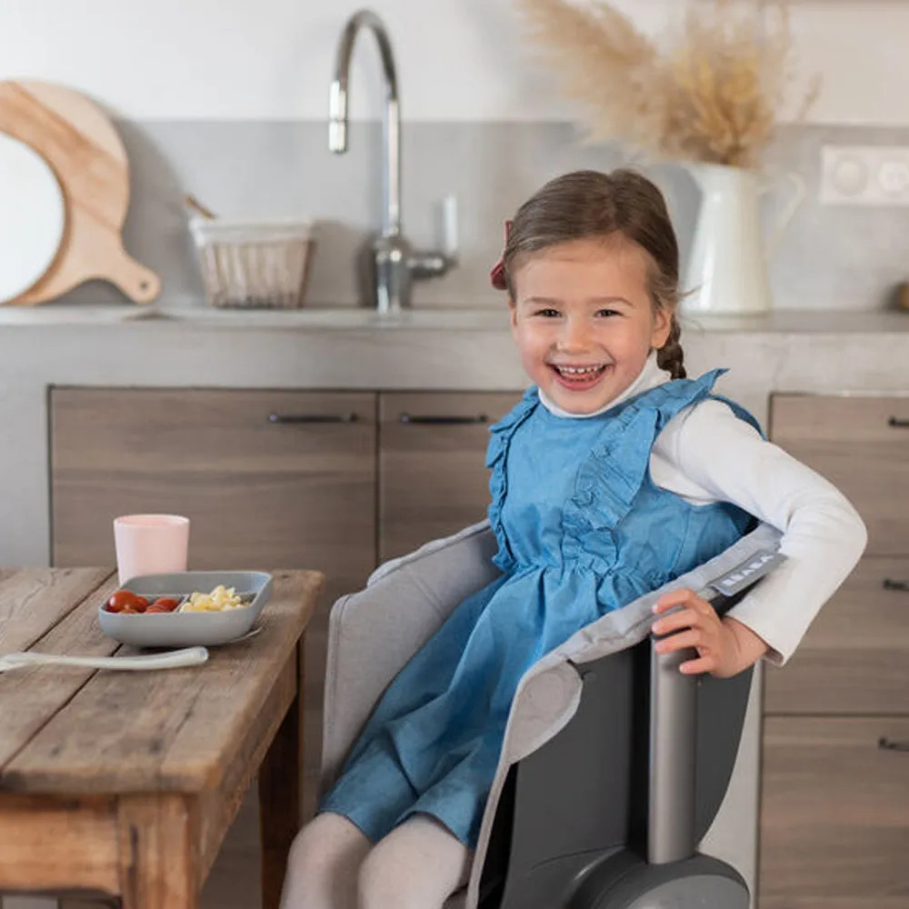 Beaba Up & Down High Chair Grey Junior Seat Textile