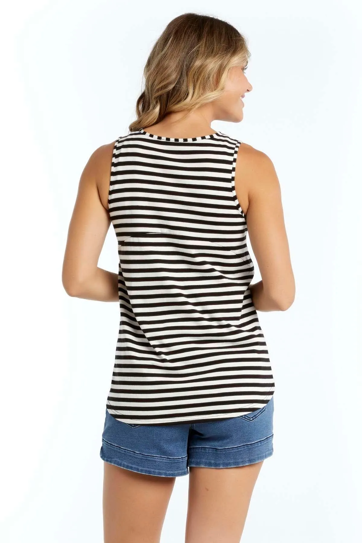 Betty Basics Zoe Tank in Black Stripe