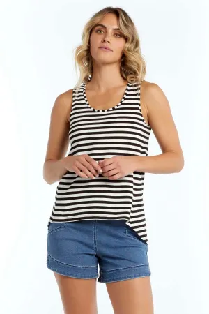 Betty Basics Zoe Tank in Black Stripe