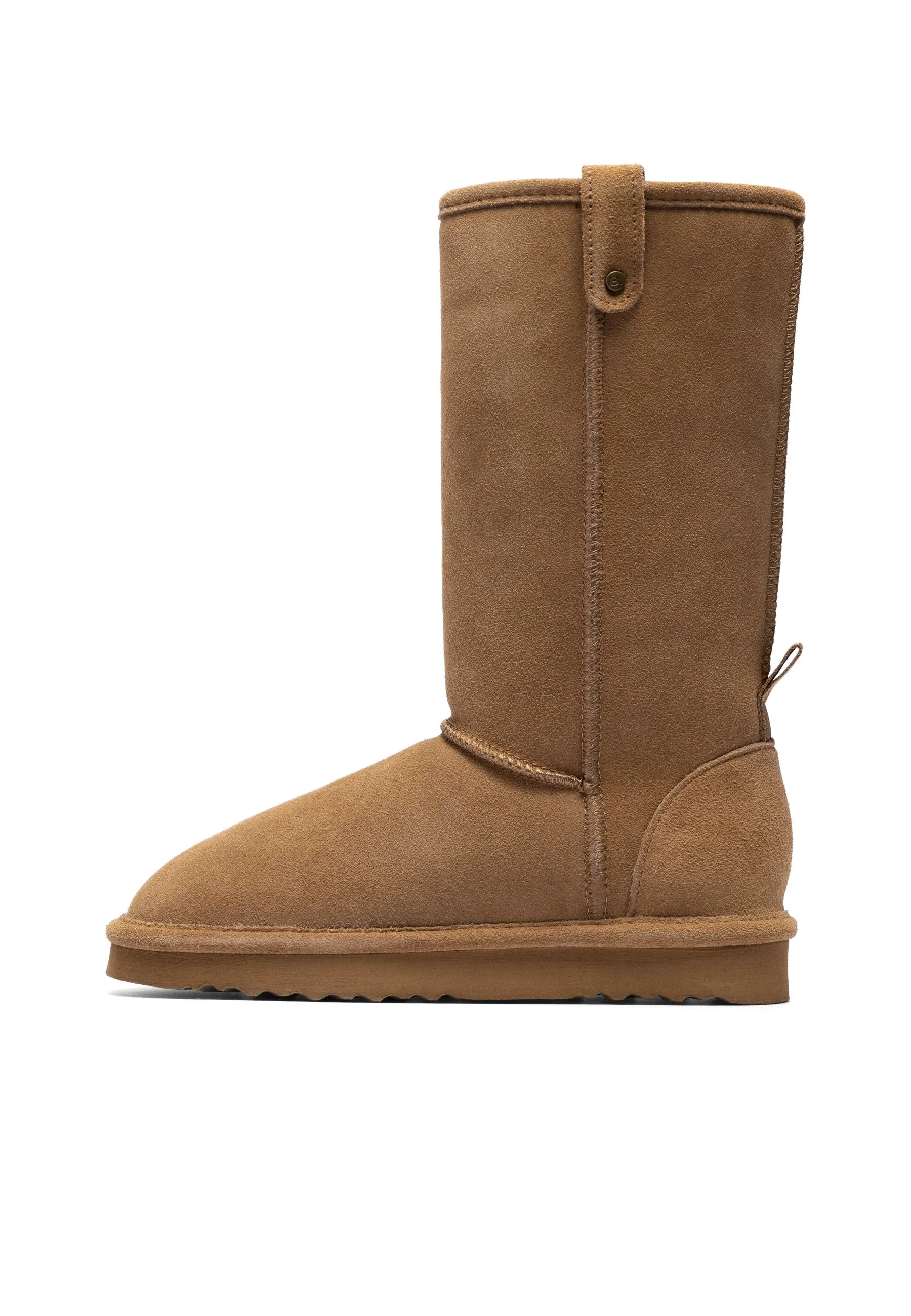 Biasnow Cognac Suede Long Boots