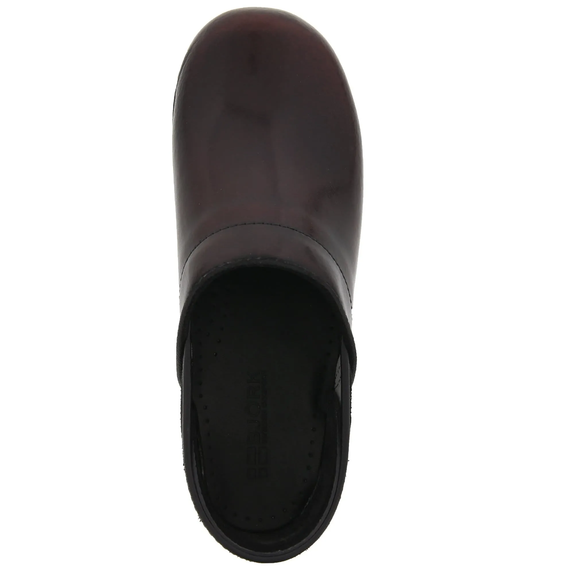 BJORK PROFESSIONAL Men's Bordeaux Cabrio Leather Clogs