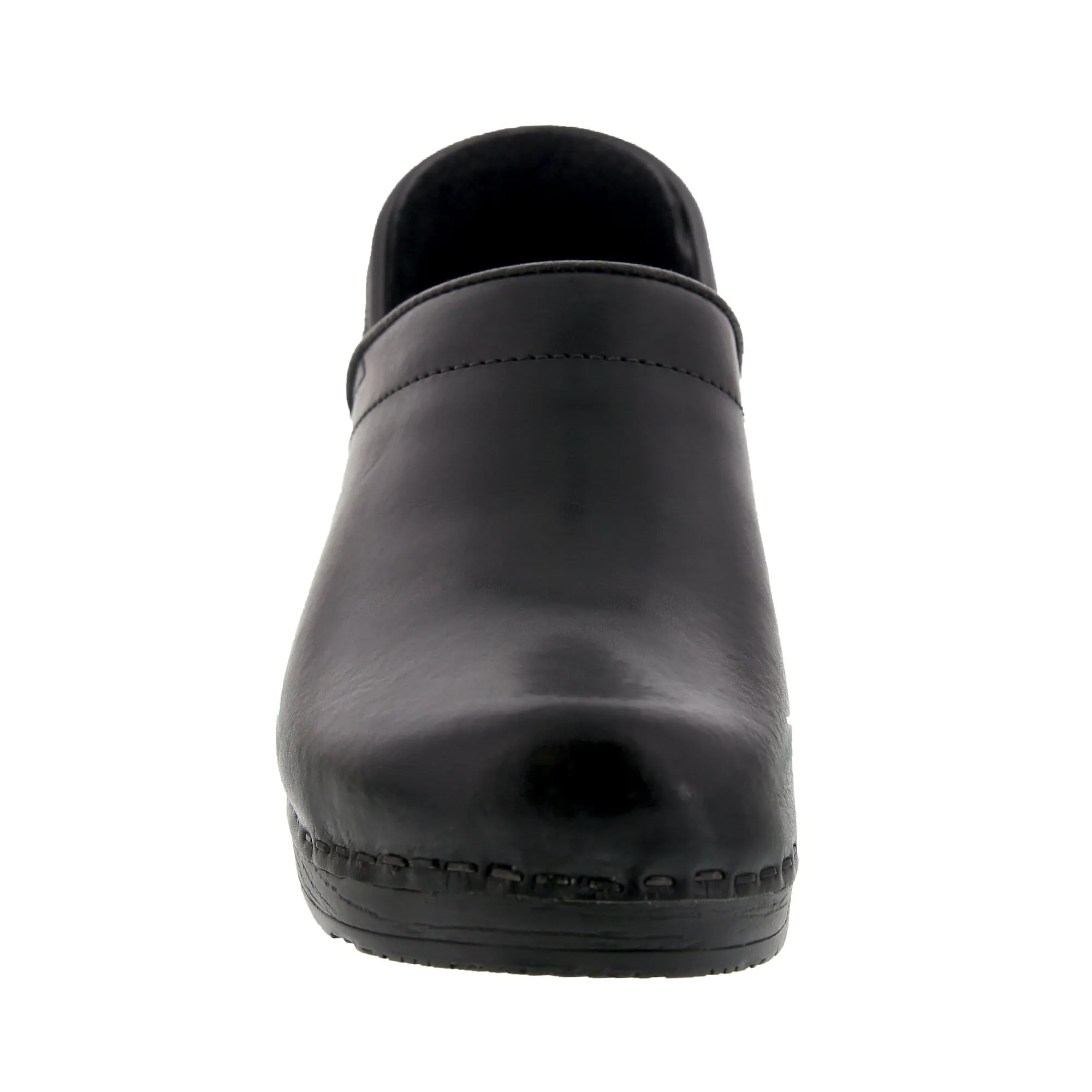 BJORK PROFESSIONAL Women's Black Cabrio Leather Clogs