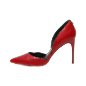 Calvin Klein High-Heel Shoes Leather Red Colour For Women