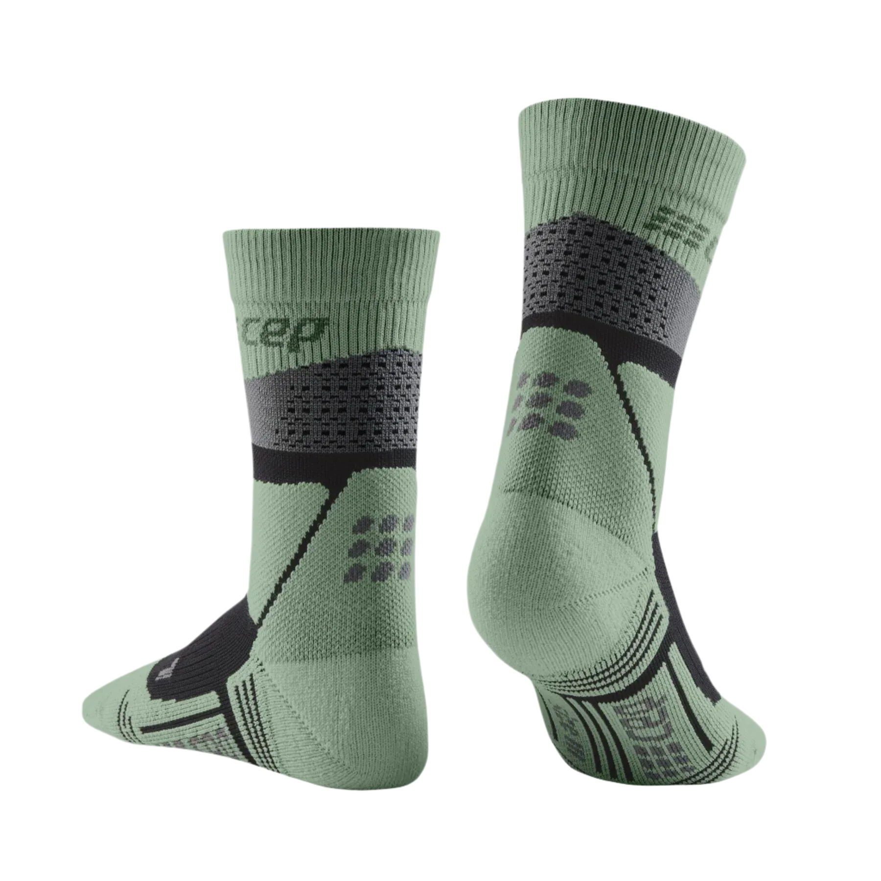 CEP | Max Cushion Compression Mid Cut Socks | Women's | Grey/Mint