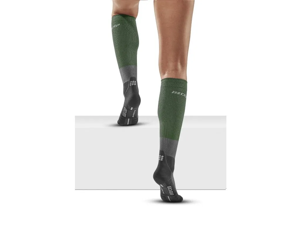 CEP Women's Hiking Merino Socks - Green/Grey