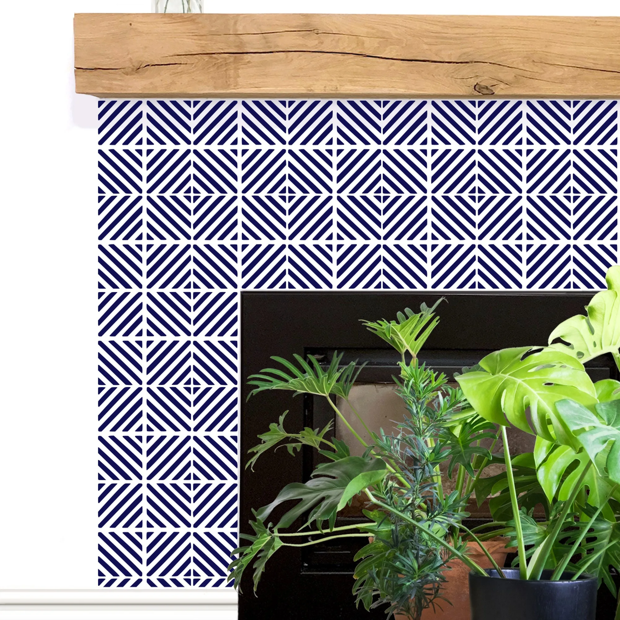 Chevron Square Tile Repeat Stencil