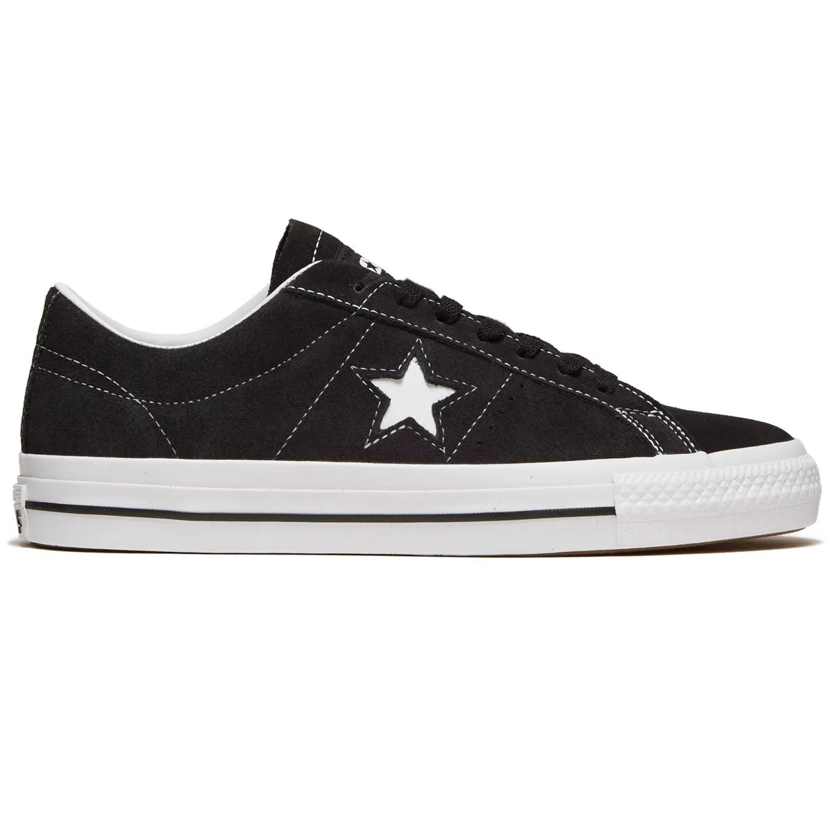 Converse One Star Pro Shoes - Black/Black/White