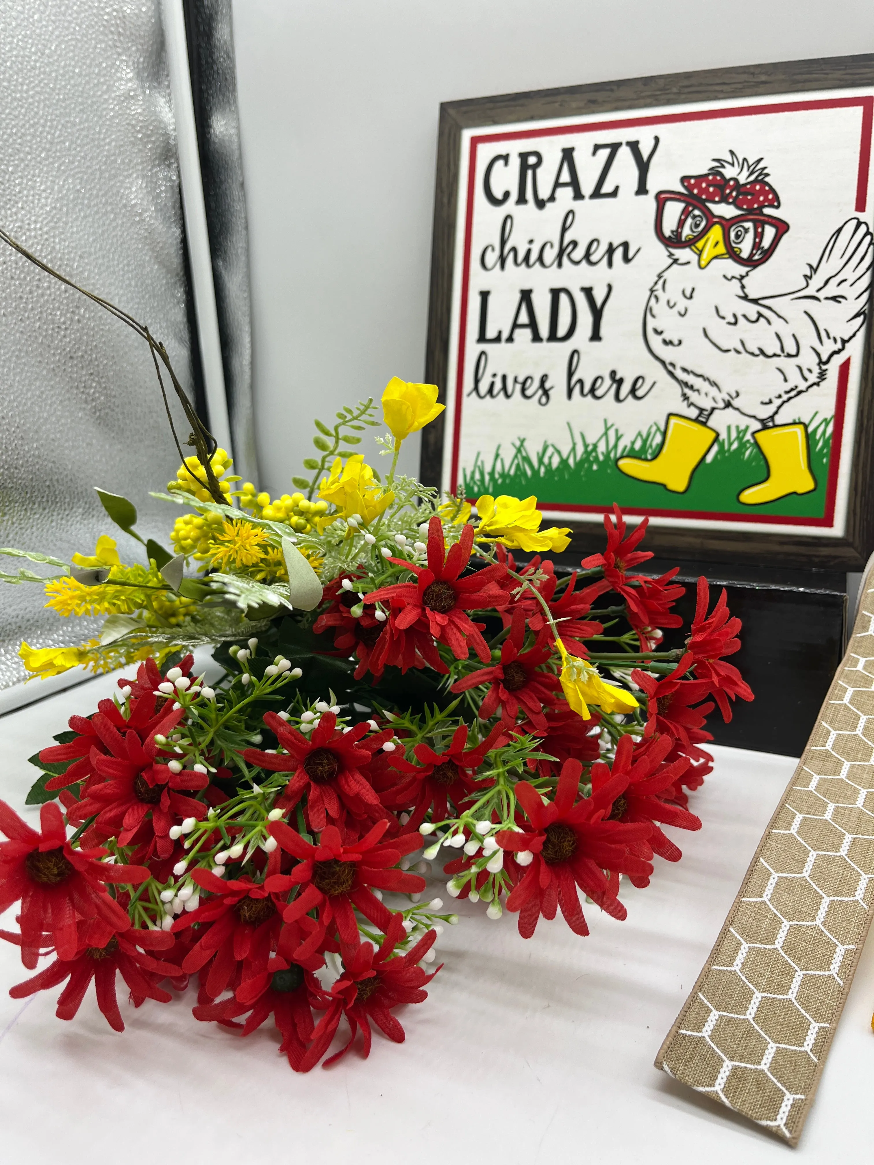 Crazy Chicken Lady Wreath Kit – A Fun & Farmhouse Favorite! 🐓🌻