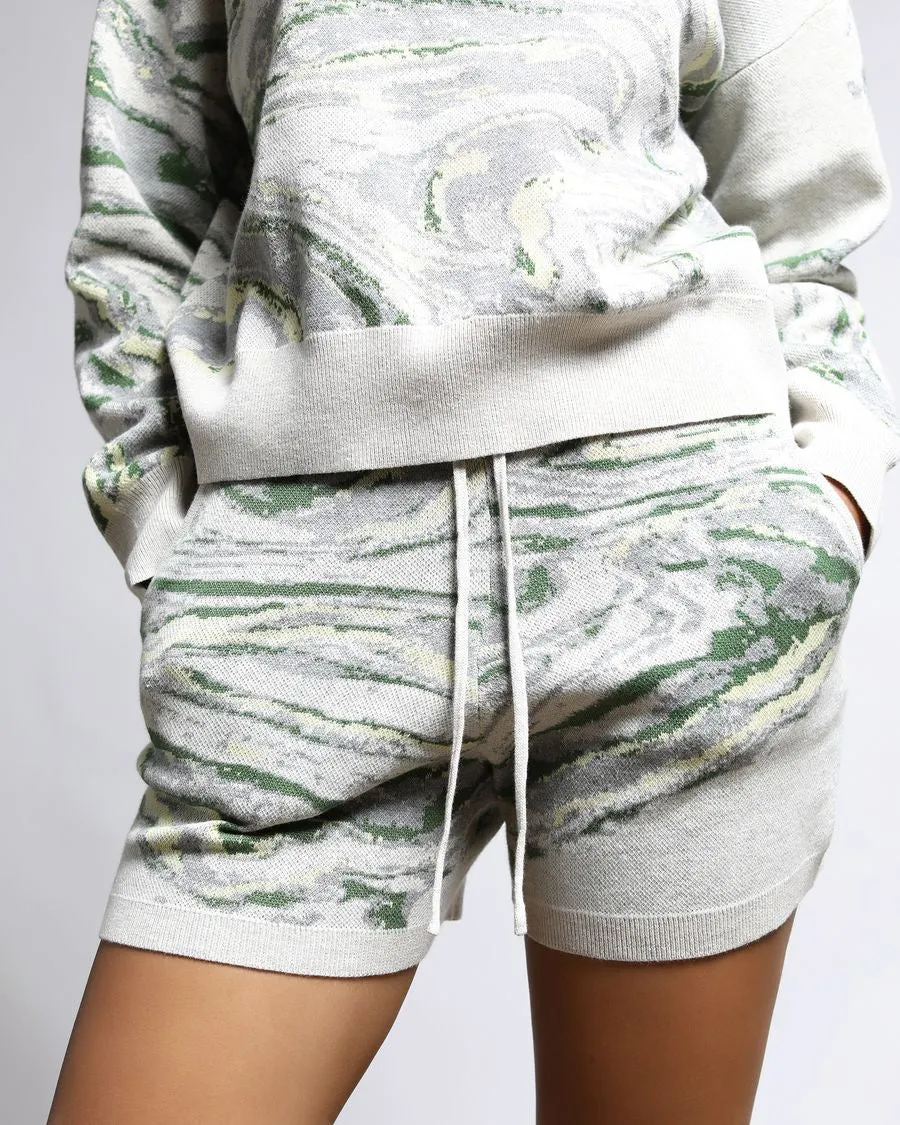 Crystal Azurite Color Spill Sweater Shorts (FINAL SALE)