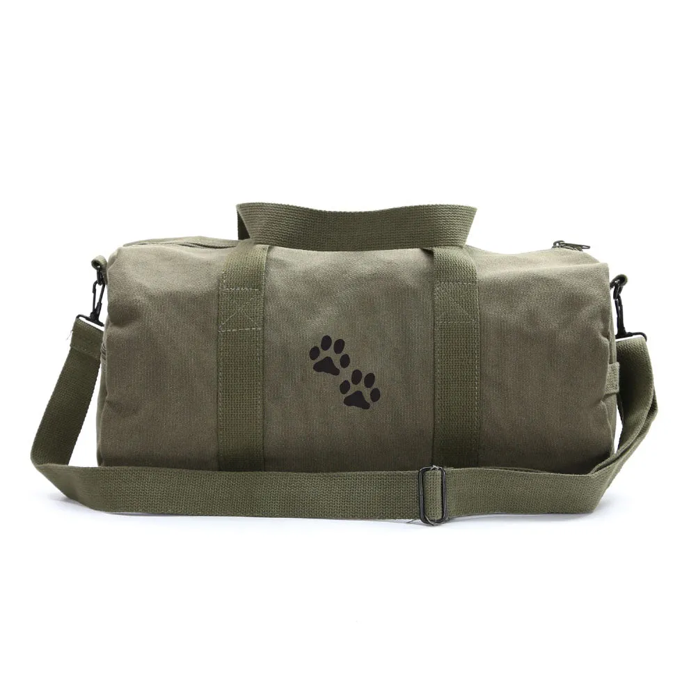 Cute Puppy Dog Paws Print Duffle Bag Sports Gym Duffel Tote