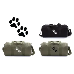 Cute Puppy Dog Paws Print Duffle Bag Sports Gym Duffel Tote