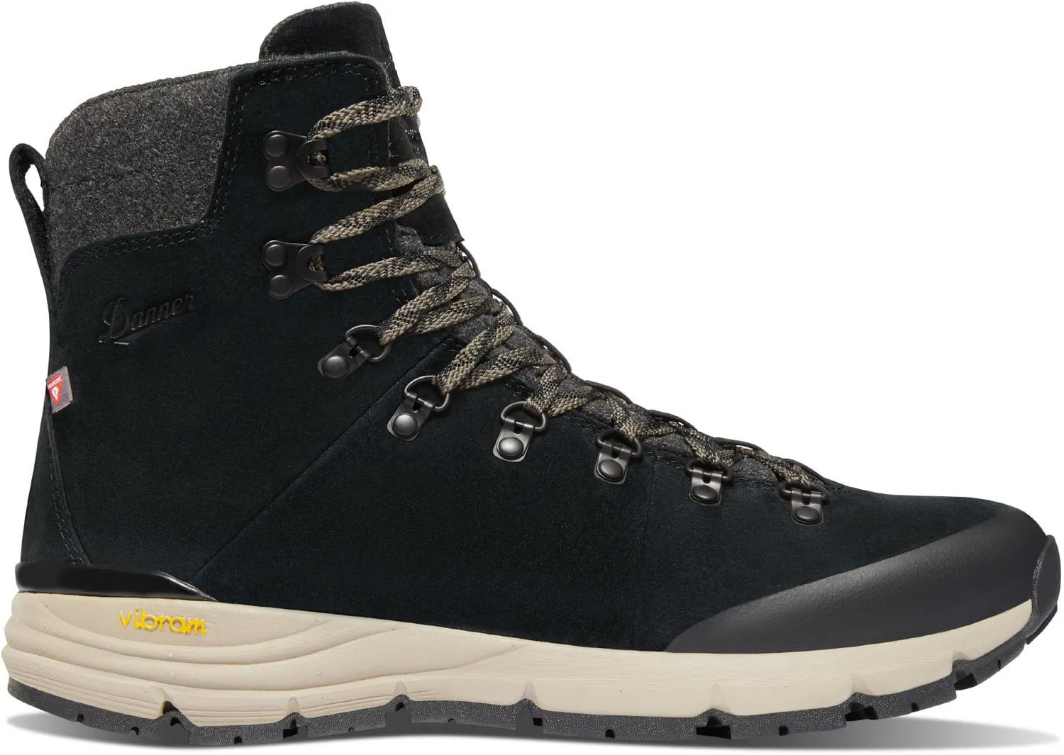 Danner Mens Arctic 600 Side-Zip 7in 200G Black/Brown Suede Hiking Boots