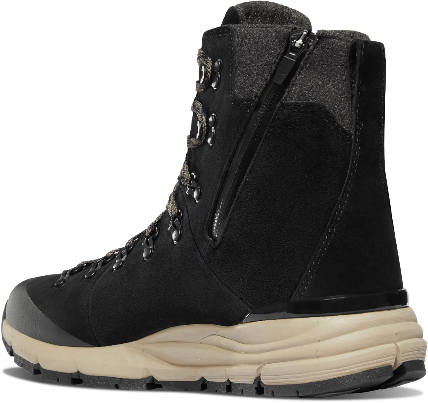 Danner Mens Arctic 600 Side-Zip 7in 200G Black/Brown Suede Hiking Boots