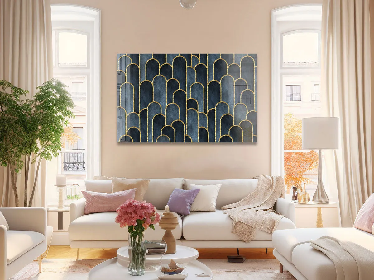 Dark Blue Geometric Abstract