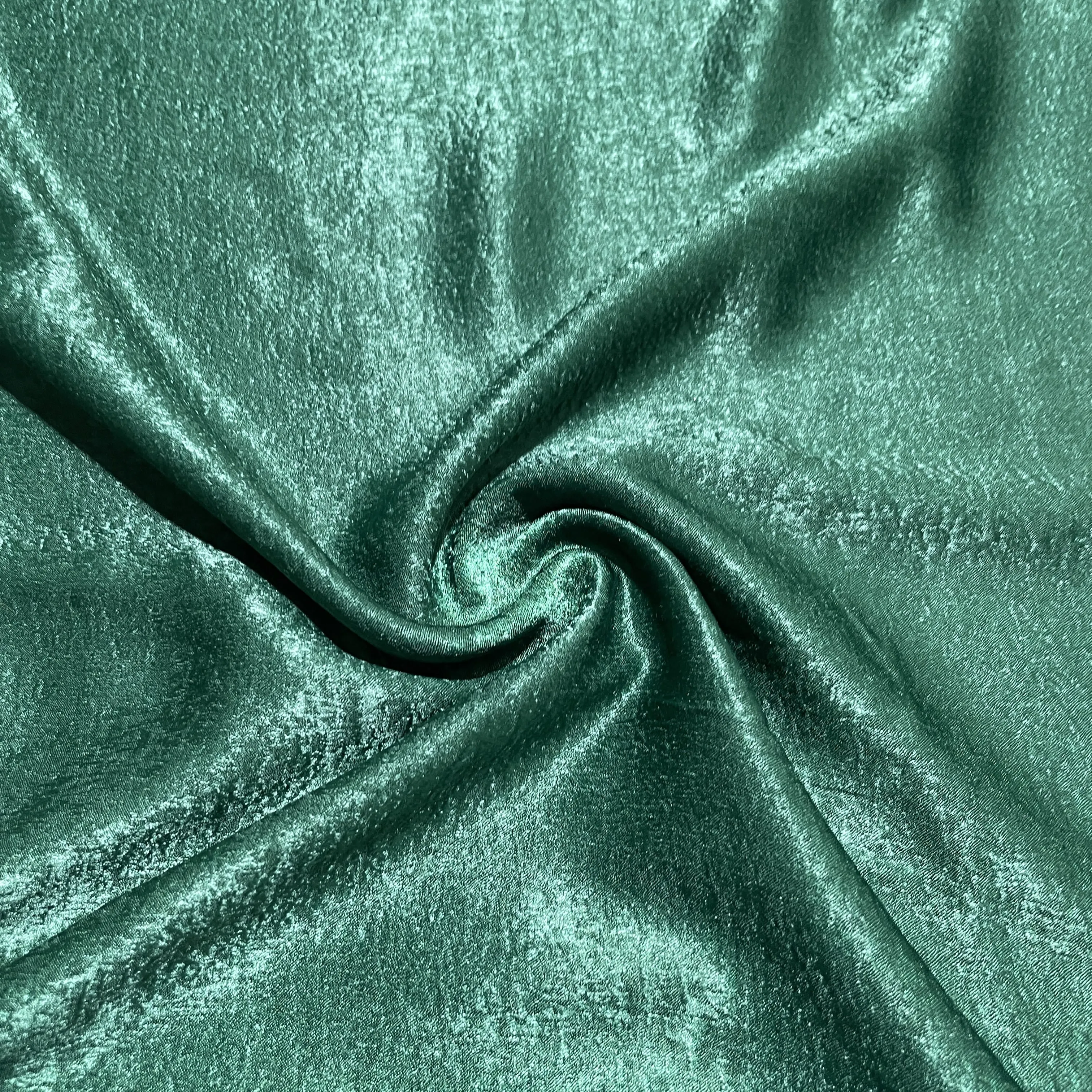 Dark Green Solid Chanderi Velvet Fabric 18416