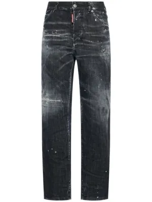 Dsquared2   Boston high rise straight jeans 