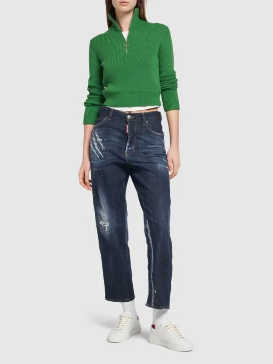 Dsquared2   Boston high waisted straight jeans 