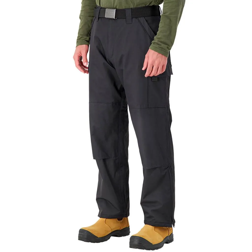 DuraDrive Men's Black Fleece Lined Double Knee Utility Work Pants