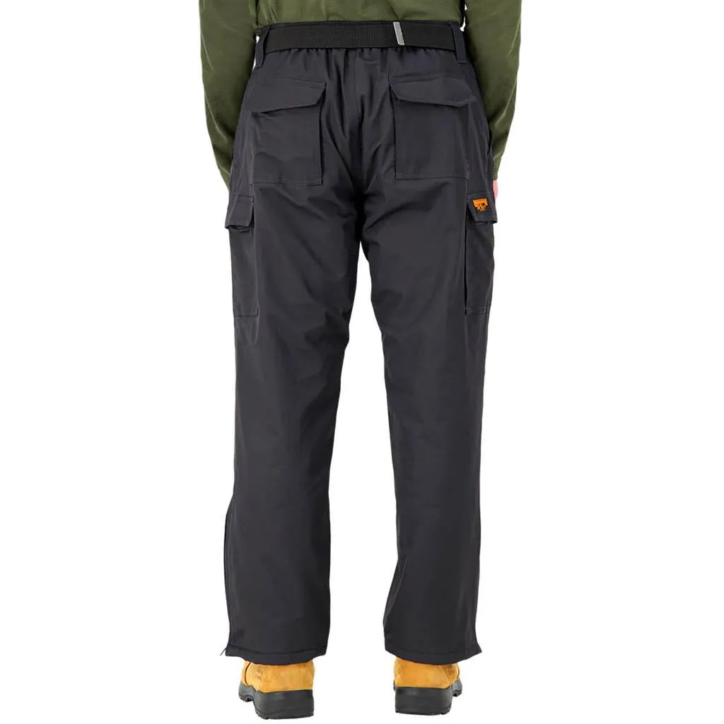 DuraDrive Men's Black Fleece Lined Double Knee Utility Work Pants