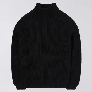 Edwin Roni High Collar Knit - Black