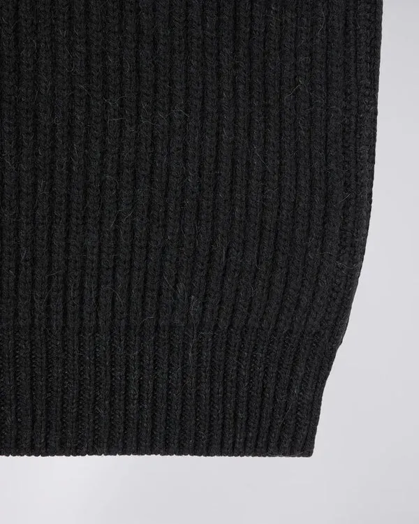 Edwin Roni High Collar Knit - Black