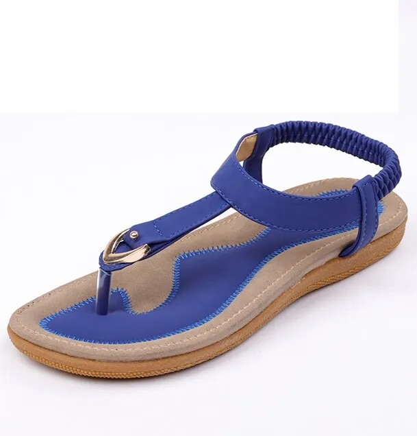 Fashion Summer Women Flat Casual Single Shoes Soft Slippers Sandals