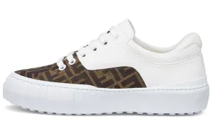 Fendi Force Skateboarding Male sneakers, white/brown