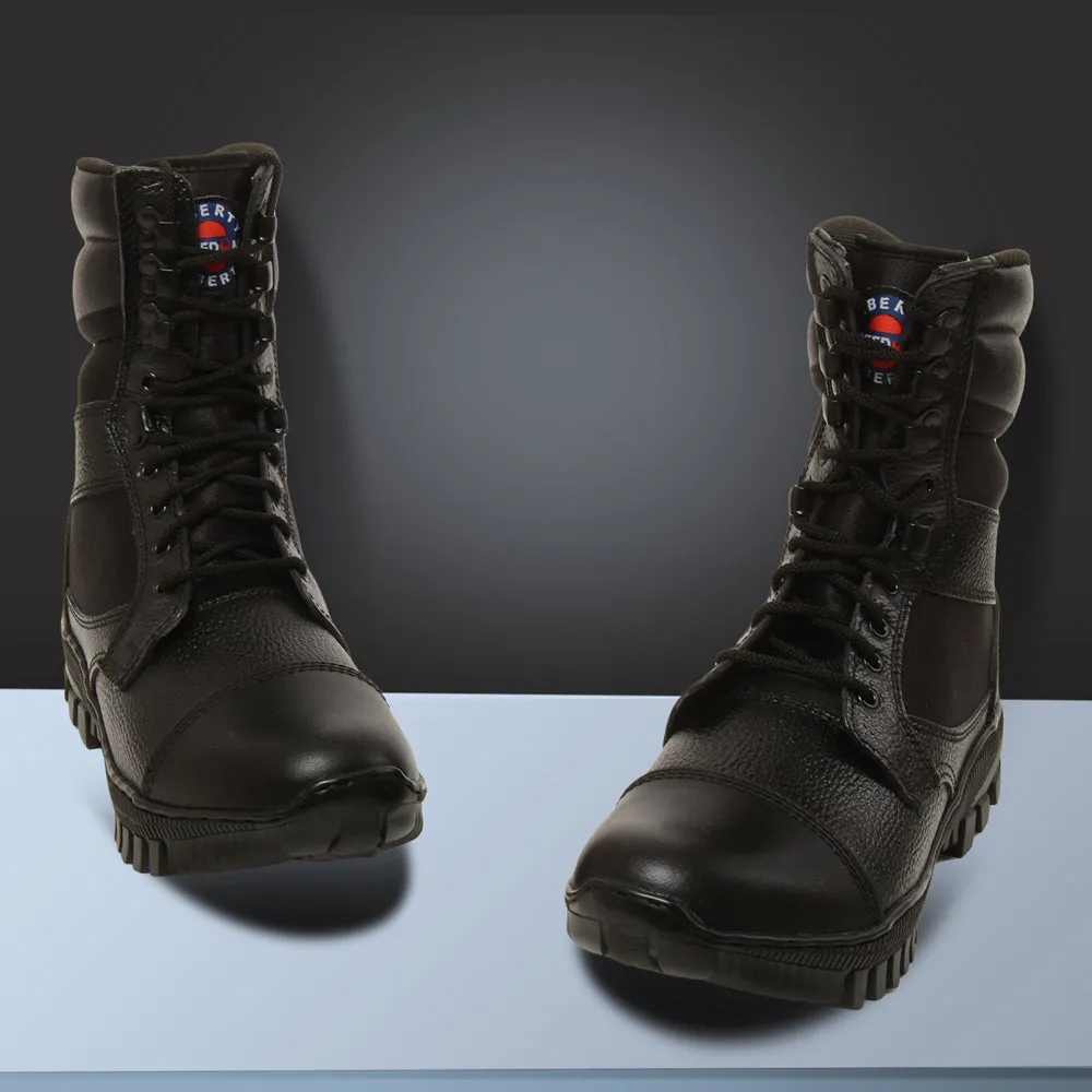 Freedom By Liberty Mens SOLDIER-01 Defence Lacing Black Trekking Boots