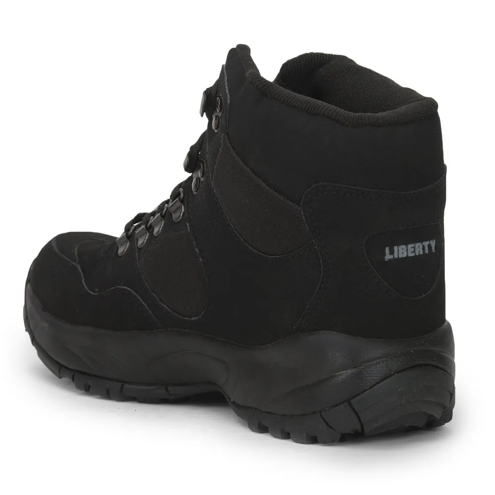 Freedom Casual (Black) Defence Hiking/Trekking Ankle Shoes EVREST-PRM By Liberty