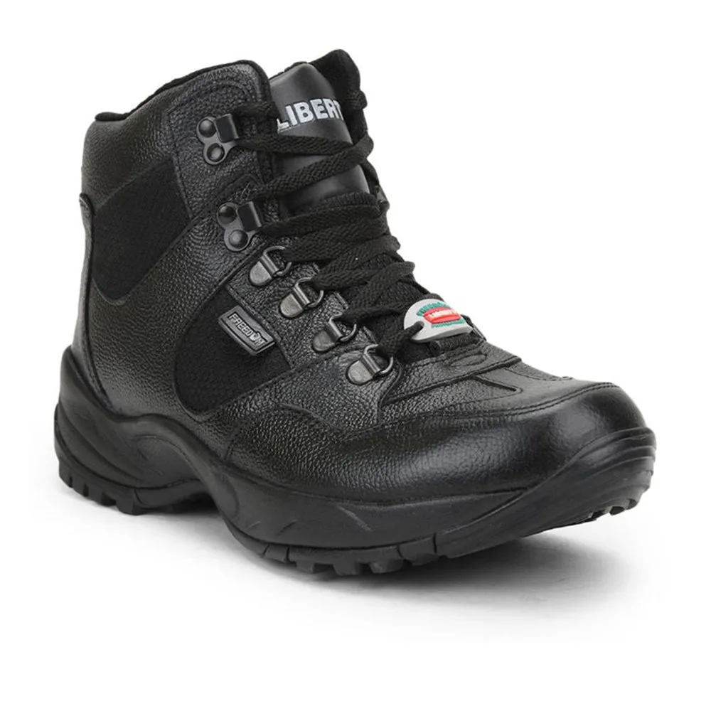 Freedom Casual (Black) Defence Hiking/Trekking Ankle Shoes SHAURYA By Liberty