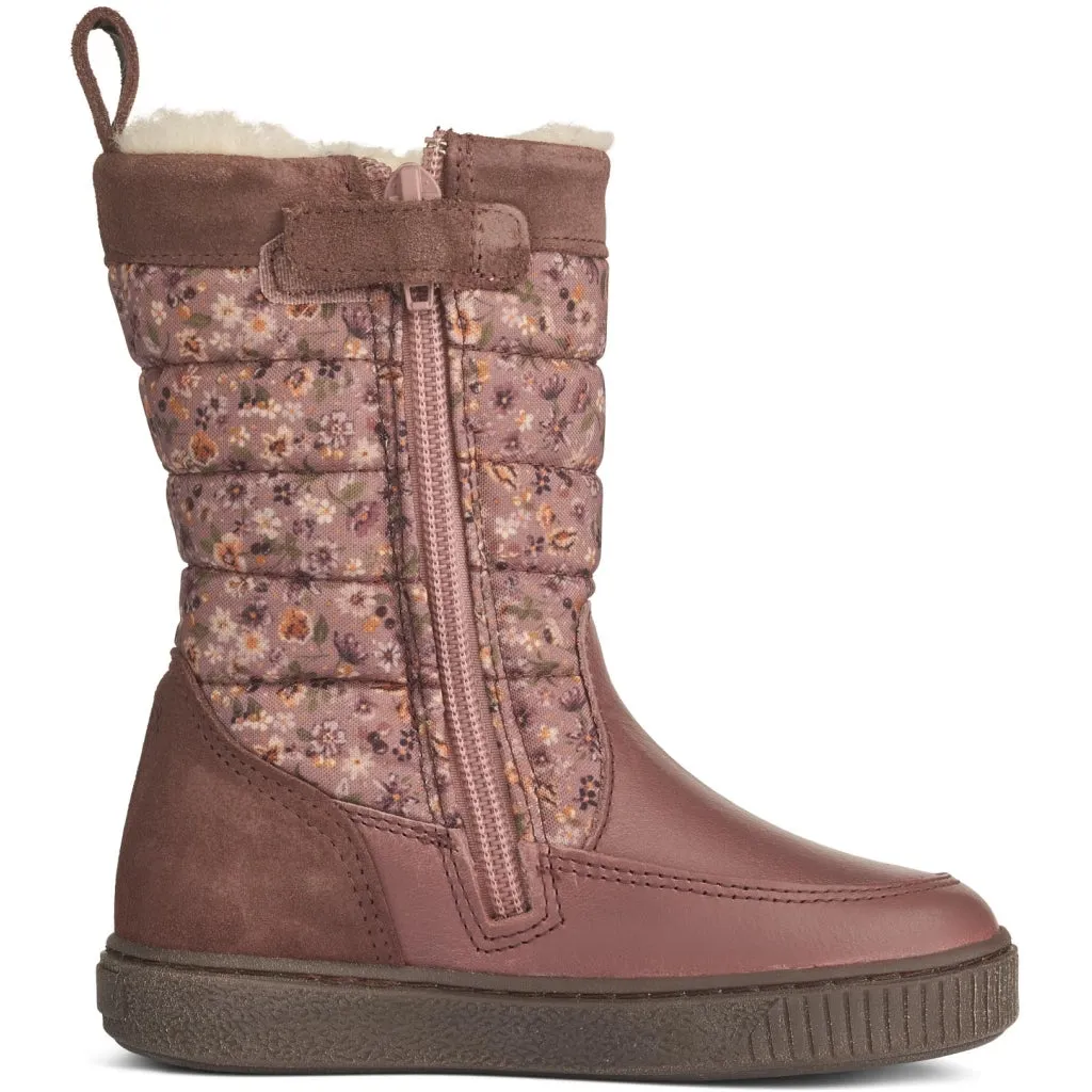 Gefütterter Winterstiefel Koa High mit Tex-Membran - lilac flowers